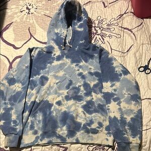 Blue Tie-Dye Men's Sweater